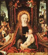MASTER of the Aix-en-Chapel Altarpiece Madonna and Child sg Spain oil painting artist